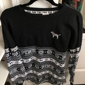 PINK Holiday Crew Neck Sweatshirt